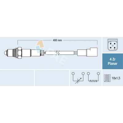Imagen de FAE 77244 Sonda lambda FORD: FIESTA 4, Puma, 3