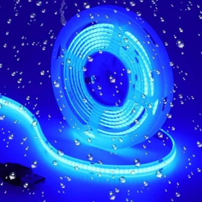 Imagen de GOMING DC 5V Tira LED COB USB Azul 460nm IP65 Impermeable Alimentado por 2M 640LED Alto Brillo Luces de Cinta Flexibles