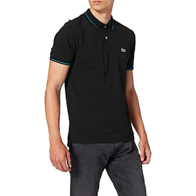 Imagen de Lee Hombre Pique Polo Camiseta, Black 01, 5XL