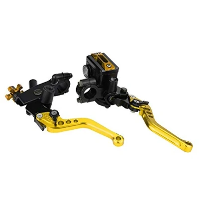 Imagen de Longzhou 1 par 7/8&quot;(22mm) universal motocicleta freno embrague cilindro maestro tanque palancas palanca (oro)