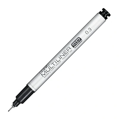 Imagen de Copic Multiliner SP 0,3 mm, Negro, Rotulador Fino de Aluminio con Punta Fina y Tinta pigmentada Resistente al Agua