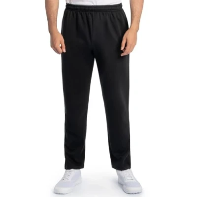 Imagen de Fruit of the Loom Eversoft Fleece Open Bottom Sweatpants with Pockets, Relaxed Fit, Moisture Wicking, Breathable Pantalones Deportivos, Negro, M para Hombre