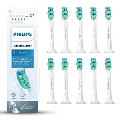 Imagen de Philips Sonicare Cabezales Originales ProResults Standard para Cepillo de Dientes Eléctrico Sónico Paquete 10 unidades en Blanco (Modelo HX6010/32)