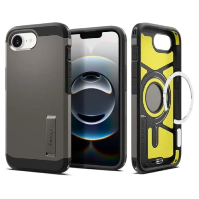 Imagen de Spigen Funda Tough Armor(AI) MagFit Compatible con iPhone 16e 2025 Bronce Gris