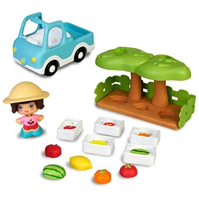 Imagen de My First Pinypon Market Garden, Huerto Pinypon, Granja, camioneta, Figura Grande, Piezas encajables y Accesorios de Juego, fomenta la Comida Saludable, Juguete a Partir 1 año, Famosa (700017334)