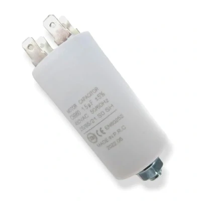 Imagen de DEKAROX condensador universal de 1,5 µF, 450 V, diámetro 30 x 57 mm, con 6,3 mm AMP, tornillo fijación M8 CBB60, arranque y funcionamiento para electrodomésticos eléctricos