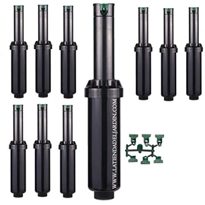 Imagen de Suinga 10 x ASPERSOR Hunter SRM 04. Alcance 4 a 9 MTS. Rosca 1/2&quot; Hembra, Negro