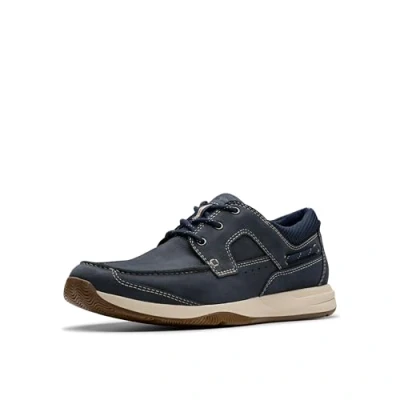 Imagen de Clarks Sailview Lace, Zapatillas Hombre, Nubuck Azul Marino, 42 EU