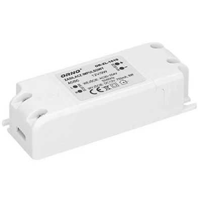 Imagen de Orno Transformador 220v a 12v De CA CC para G4 MR11 MR16 GU5.3 Bombillas LED o Tiras (6W 50W), IP20 (9W)