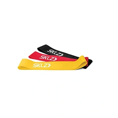 Imagen de SKLZ Mini Bands Set de 3 Bandas elásticas Entrenamiento Multi Resistentes, Unisex, Multicolor (Amarillo, Rojo y Negro), Talla única