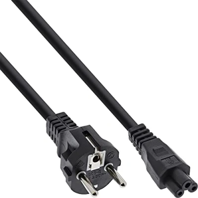Imagen de InLine Cable Conector para portátil (3 Pines, 0,5 m), Color Negro
