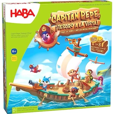 Imagen de HABA 1307037005 Capitán Pepe, ¡Tesoro a la Vista!, Juego Infantil de Mesa Legacy cooperativo. Más 6 años