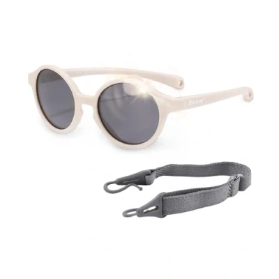 Imagen de Maesy Gafas de sol Noah Baby 0 2 años Flexibles Correa elástica ajustable Protección polarizada UV400 Niños y niñas Ovaladas (beige crudo)