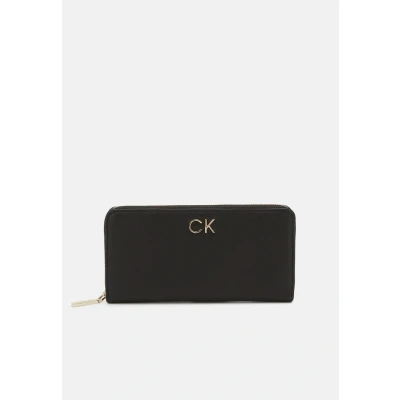 Imagen de Calvin Klein Re Lock Slim Zip Around Wallet Logo Perf CK Black