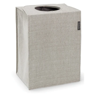 Imagen de Brabantia Bolsa para la ropa sucia Rectangular Plegable en parte superior apertura de caída rápida Espacio eficiente Fácil descargar Gran Gris 55L