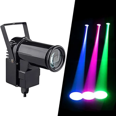 Imagen de 9w Led Pinspot Luz Rgb Foco Bola de Espejos para Discoteca, Proyector Discoteca Spotlight Espejos, Motor Pin Spot Escenario Casa