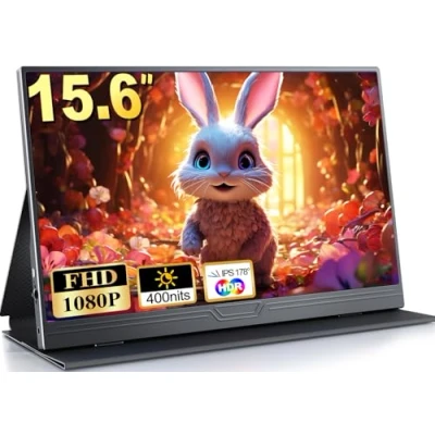 Imagen de MOMODS Monitor Portátil, Pantalla Portatil 15,6 Pulgadas IPS FHD 1080P HDR FreeSync, Portable con Mini HDMI USB C, para Portátiles Teléfono PC Xbox PS5