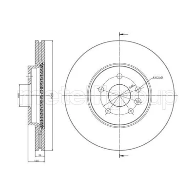 Imagen de Disco de freno METELLI 23 1507C
