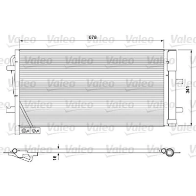 Imagen de VALEO 814169 Condensador con secador Aluminio 341 R 134 a AUDI: Q3