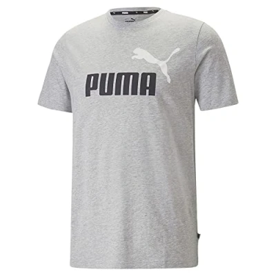 Imagen de Puma LOGO TEE Camiseta estampada, Hombre, Talla: XL, Light gray heather