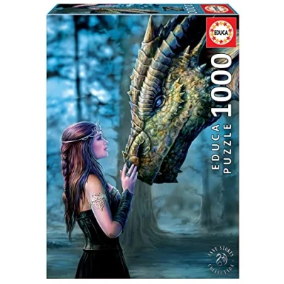 Imagen de Educa Puzzle de 1000 Piezas para Adultos Érase una Vez. con ilustración Anne Stokes. Incluye Pegamento Fix Puzzle. A Partir 14 años (17099)
