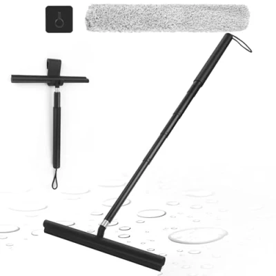 Imagen de Apritsce 30 140CM Rasquetas Limpiacristales para Ducha, Rasqueta Ducha con Mango Extensible