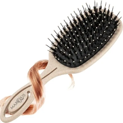 Imagen de MarQus cepillo cerdas jabali tipo paleta para todo de cabello con aún más pelo antitirones