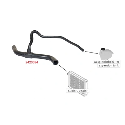 Imagen de METZGER 2420394 Manguitos de Radiador EPDM (Ethylen Propylen Dien Caucho) RENAULT: Kangoo I, CLIO 2, I Express