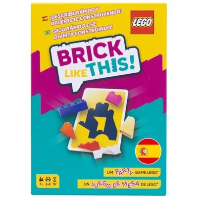 Imagen de Asmodee ¡Brick Like This! El Juego Oficial de Lego Party Game construcción rápido y Divertido para Toda la Familia: niños Adultos. 15 mins, 2 8 Jugadores, A Partir 7 años, español