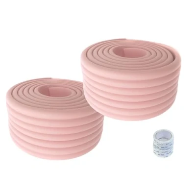 Imagen de HIMRY Universal Protector Espuma, 400cm x 80mm 8mm Multiusos anticolisión Protección Espuma Rollo para Bebés niños, No Tóxico Seguridad Protectores Superficie &amp; Bordes, 2x2m, Rosado KXD7002 pink