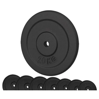 Imagen de Discos de hierro fundido G5 HT SPORT Ø orificio 25 mm, para gimnasio y en casa, 0,5 a 20 kg mancuernas pesas (1 x kg)..