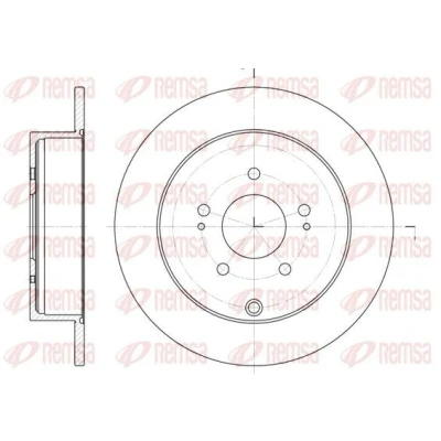 Imagen de REMSA 6997.00 Disco de freno Eje trasero 302, 302 10 5 macizo MITSUBISHI: Grandis
