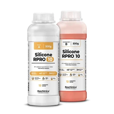 Imagen de Silicona para moldes 1:1 R PRO 10, Líquida la Fabricación de Silicona, No Tóxica Y Rápida, Caucho Resina,silicona hacer (1 kg)