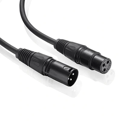 Imagen de Rtinle Cable XLR Balanceado, Microfono Audio Macho a Hembra, Canon 3 Pins para Micrófono, Altavoz, Grabadora, Equipo de Sonido, Mesa Mezclas, Sistema PA (30 cm)
