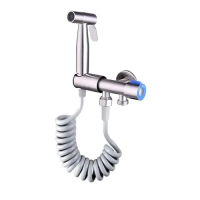 Imagen de Coffee Life Plus kit ducha higienica,grifo para vater,ducha bidet wc,Kit de Pulverizador Bidé Mano Acero inoxidable,con Manguera y Válvula G1/2 Soporte,manguera wc
