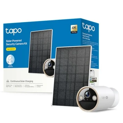 Imagen de Tapo C460 Kit 4K 8MP Solar Cámara de Vigilancia Exterior Batería Starlight Color Visión Nocturna Dual Banda WiFi Base Magnética Grabación MicroSD Cifrada Detección IA 10000 mAh