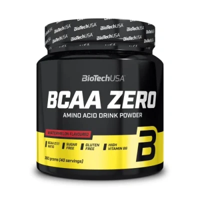 Imagen de BioTechUSA BCAA Zero Aminoácidos Esenciales en Polvo 6g con L Leucina Instantánea Vegano Sin Azúcar, Lactosa, Gluten, 360 g, Sandia