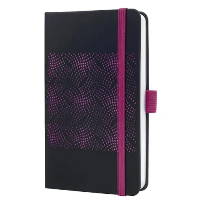 Imagen de SIGEL J5212 Jolie Agenda semanal 2025, tapa dura, 9,5 x 15 cm, 174 páginas, negro, pink