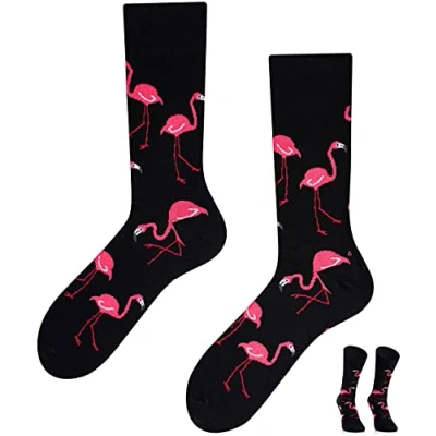 Imagen de TODO Colours Calcetines divertidos con diseño para hombre y mujer, divertidos, multicolor, I Love You., 39 42
