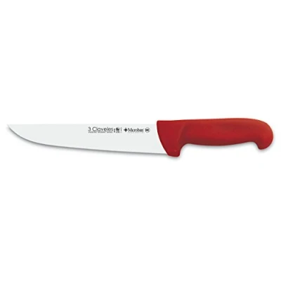 Imagen de 3 Claveles Cuchillo Carnicero Proflex, Acero Inoxidable, Rojo, 24 cm 9.5&quot;