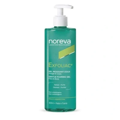 Imagen de Noreva Exfoliac Gel Doccia Delicato Viso e Corpo pelle con Imperfezioni, 400ml