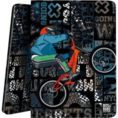 Imagen de Grafoplás Carpeta Fundas Plástico A4 Tapas Flexibles 30 Forros de Polipropileno Colección Diseño Bits&amp;Bobs Pop Up Design Cross Perfecto para Organizar tu Material Escolar