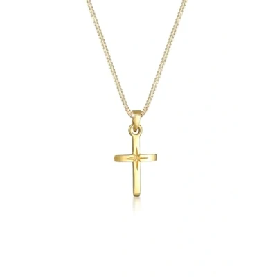 Imagen de Elli Collares Mujeres Colgante de Cruz Grabado Estrella en Plata Ley 925
