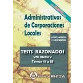 Imagen de Administrativos de Corporaciones Locales Volumen V Tests Razonados Edición Junio 2024