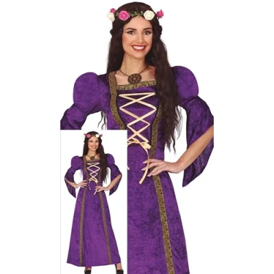 Imagen de FIESTAS GUIRCA Disfraz de Sirvienta violeta Mujer Vestido Medieval Disfraces Princesa Reina para Talla M