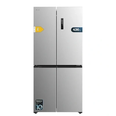 Imagen de Cecotec Frigorífico 4 Puertas 436L Bolero CoolMarket 4D 436 Inox E. 183cm Alto y 83,6cm Ancho, Compresor Inverter Plus, Total No Frost, Alarma Puerta Abierta, Fast Cooling Freezing, MultiAirFlow