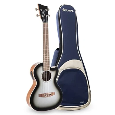 Imagen de GEWA R TE CE Silver Shadow Ukelele eléctrico (con funda), color plateado