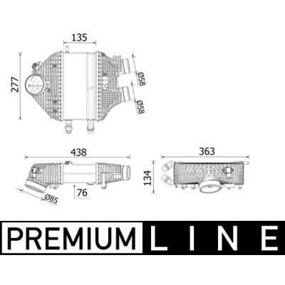 Imagen de MAHLE ORIGINAL CI 618 000P Intercooler con sensor BMW: 3 Berlina