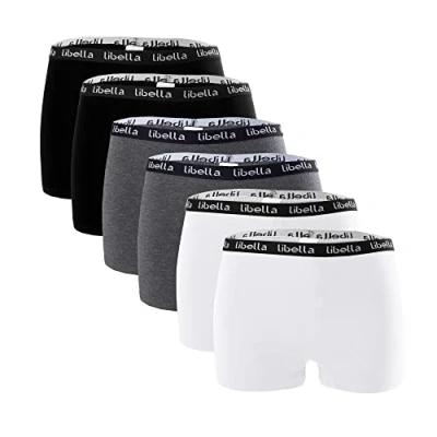 Imagen de Libella® Bragas Mujer de Algodón Cortos Bóxer Shorts Pack 6, Multicolor G XL
