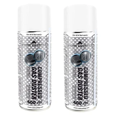 Imagen de AABCOOLING Home&amp;Office Botella de Aire Compressed Gas Duster 2 x 400 ml K4, Limpiar Teclado, Limpieza Material Oficina, Ordenadores, Aspiradoras Para Ordenador, Espray Comprimido